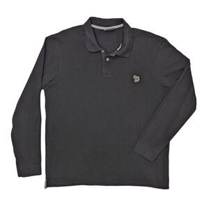 Paul Smith Women's Black Long Sleeve Zebra Polo SZ XL